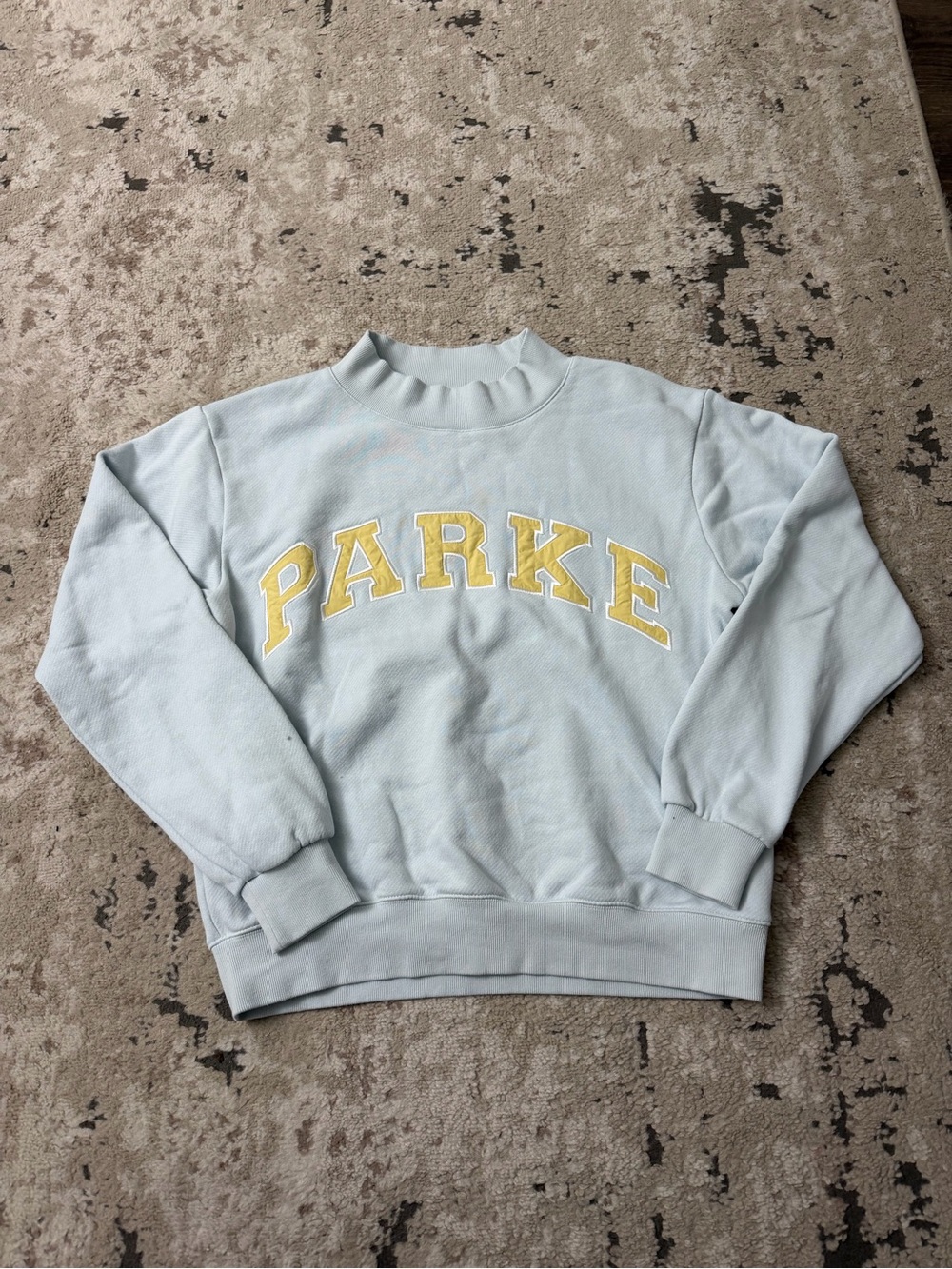 Parke Varsity Mockneck Size Small/Medium in Blueberry Lemonade